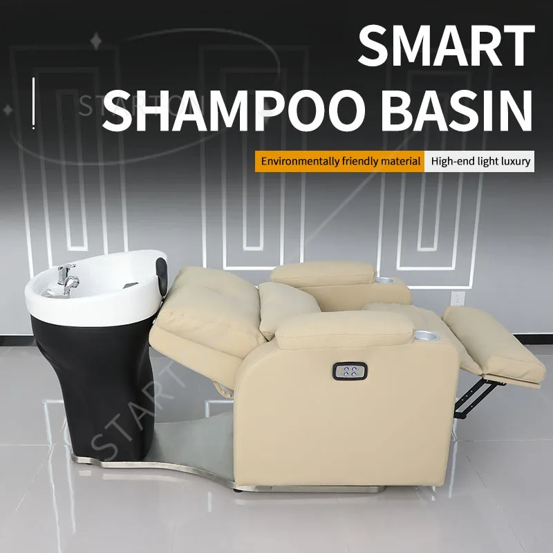 Electric New Salon Equipment Water Recycling Electric Massager Hair Wash Bed Head Spa Shampoo Bed