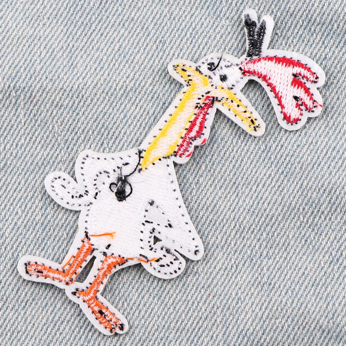 Cartoon Huhn und Kuh Patches Eisen auf Patches für Kleidung lustige Tiere Patches auf Kleidung DIY Stickerei Patch für Kleidung