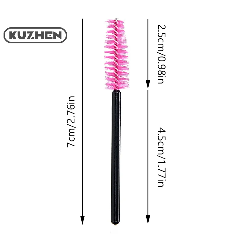 50Pcs Disposable Eyelash Brushes Eyelashes Extension Tools Eyebrow Brush Mascara Wands Applicator Eyelashes Cosmetic Black