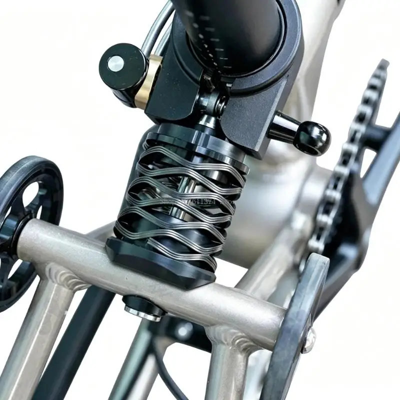  Bike Rear Frame Unit for Trail Setups, Corrugated Spring, High Carbon Steel, 80 mm, Suspension Component, Bicycles Rear Shock