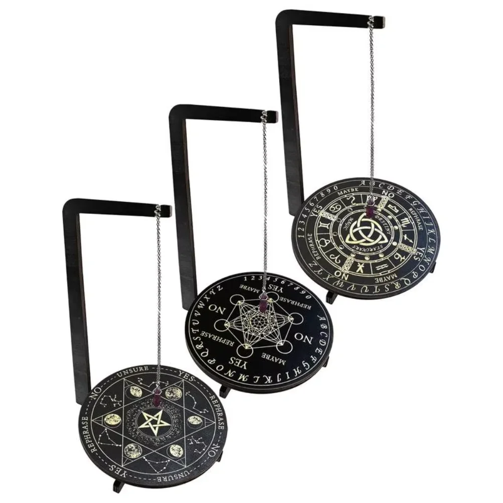 Wood Pendulum Display Stand Jewelry Crystal Display Shelf Stand Dowsing Planchette Board For Bedroom Living Room Yoga Meditation