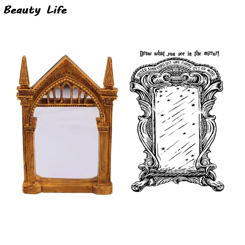 1PC Mirror Of Erised Standing Bookshelf Decor Wizarding Witchy Items Magical Objects Wizard Home Decor Fantasy Gift