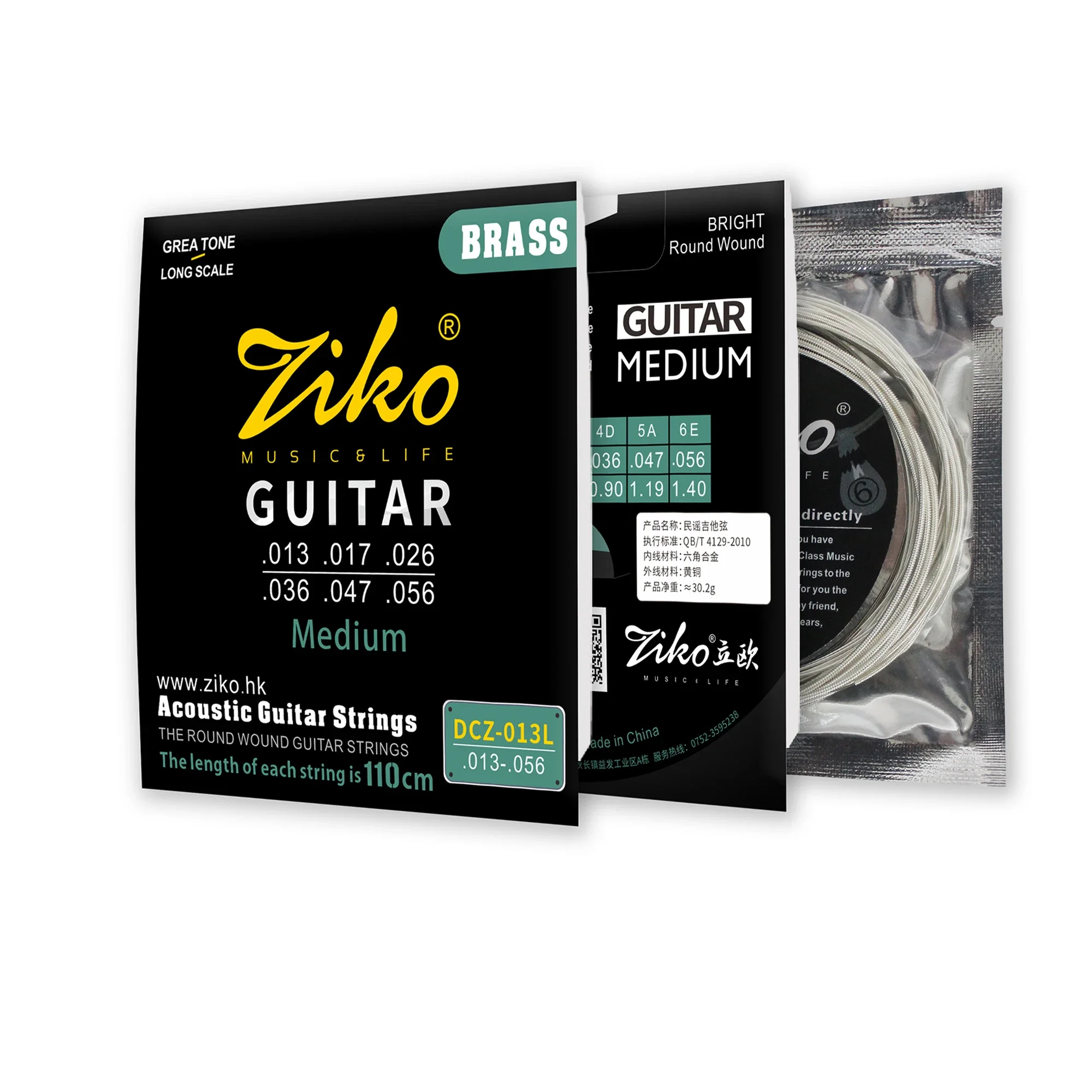 ZIKO سلاسل الغيتار الصوتية الجرح المستديرة سلاسل الغيتار الصوتية عالية الجودة سلك نحاسي سلاسل الغيتار الملحقات وقطع الغيار #1