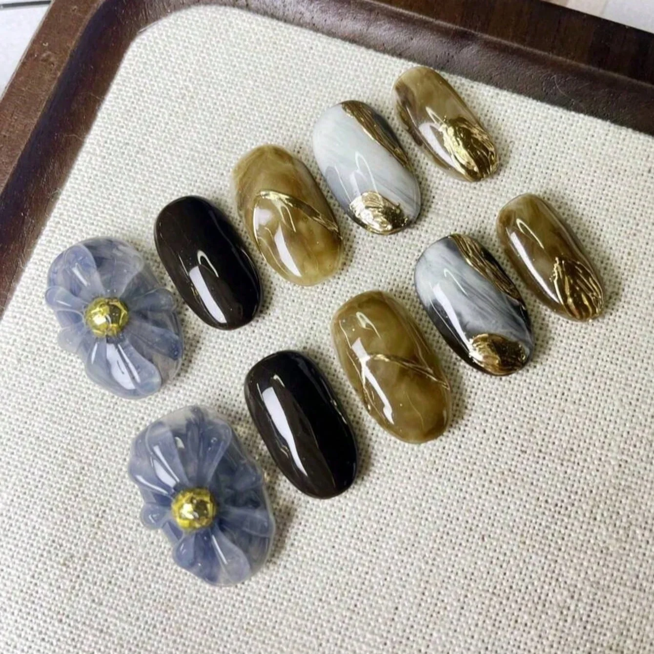 10Pcs Ramadan Press-On Nails—M - Pressed Flower Art recension och pris