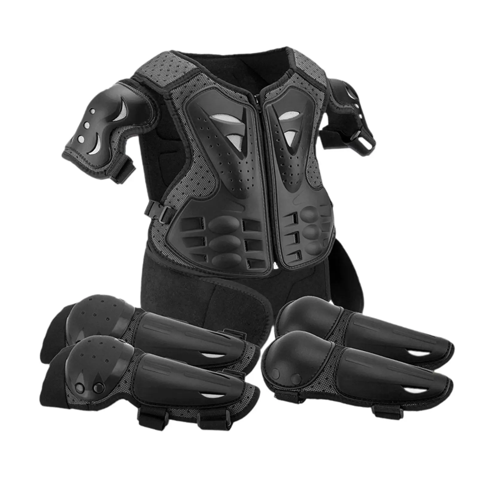 Kids Motorcycle Full Body Protective Armor Suit with Knee Elbow Pads Wear Resistant Safety Gear for Offroad