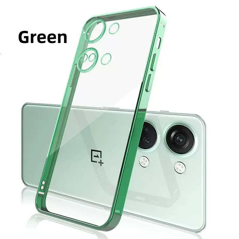 For Oneplus Nord 3 Case Luxury Plating Clear Soft Silicone Back Cover For One Plus Nord3 Ace 2V Thin Shockproof Phone Case Funda