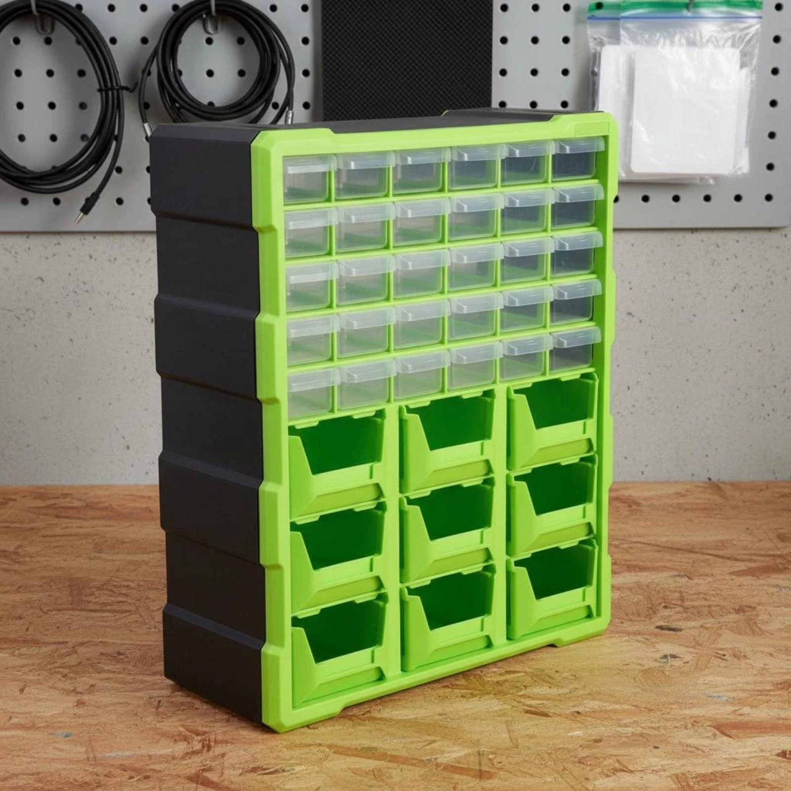 Parts Organizer Cabinet Transparent Drawers Small Parts Storage Cabinet Plastic Heavy Duty for Workshop