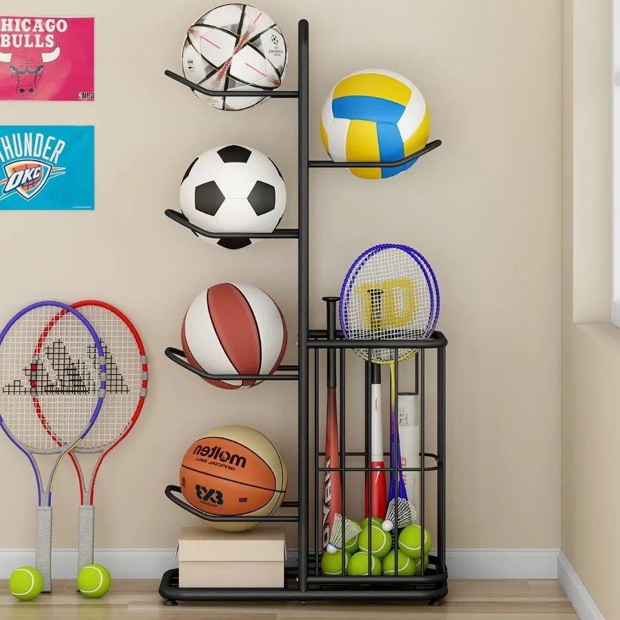 

Многофункциональные стеллажи для хранения спортивного оборудования с регулируемой высотой и прочной конструкцией для эффективной организации мяча