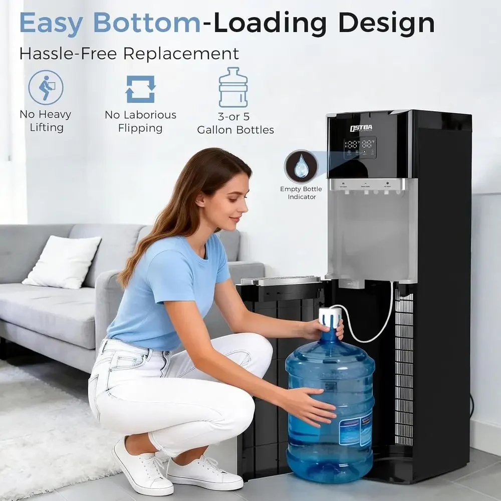 Stainless Steel Water Dispenser with Hot, Cold & Room Temp Options, LED Display, Child Safety Lock for Home & Office Use view 3
