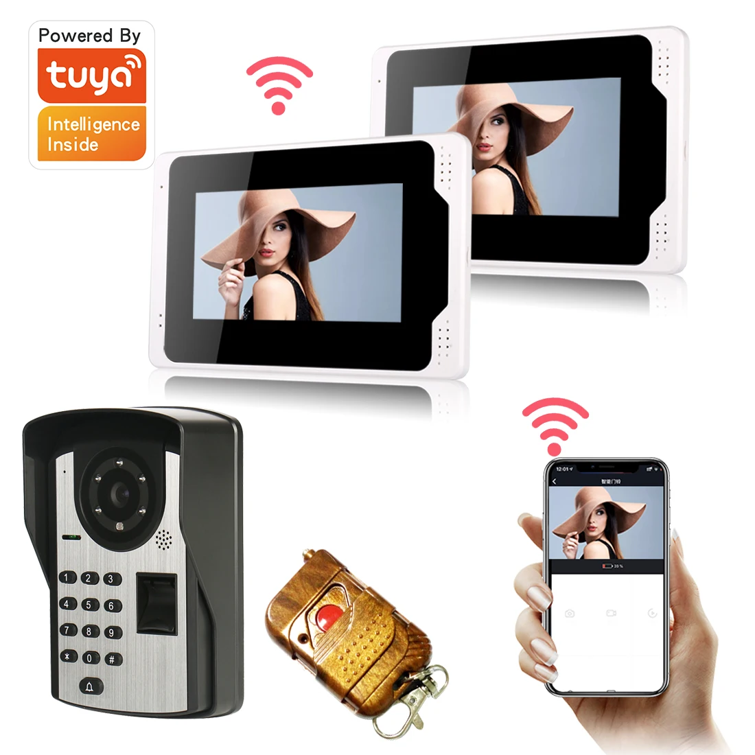 

Wifi Tuya Video Intercom Residential Entry Phone Home Security Door Camera 1080p Metal Doorbell 2MP Interphone