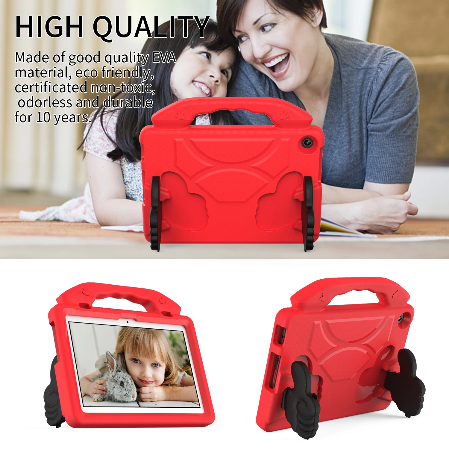 Handheld EVA Case Universal For Lenovo Tab M10 Gen 3 2022 10.1 inch Model TB-328FU TB-328XU Kids Funda Stand Cover Shockproof