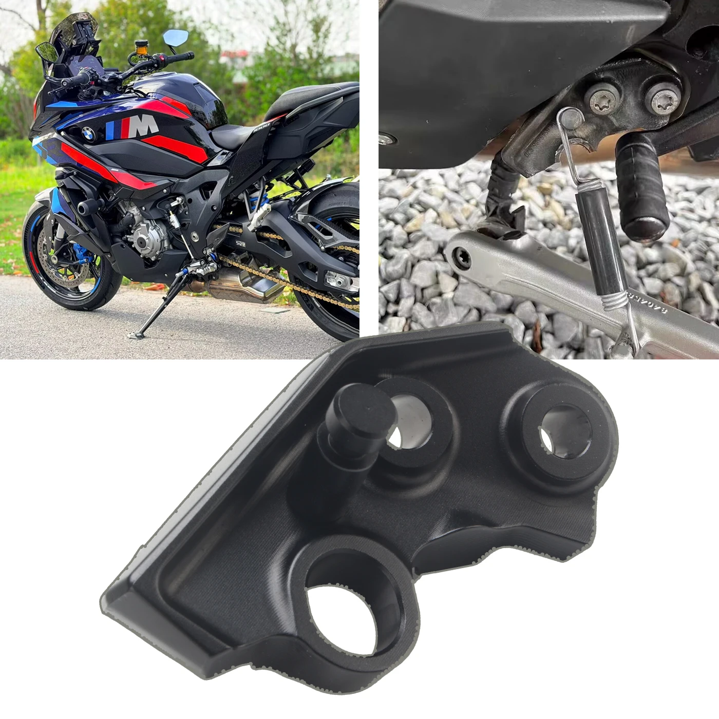 CNC Machined 7075 Aluminum Alloy Side Stand Mount Bracket Base For BMW S1000XR K69 2020‑2024 Motorcycle Accessories