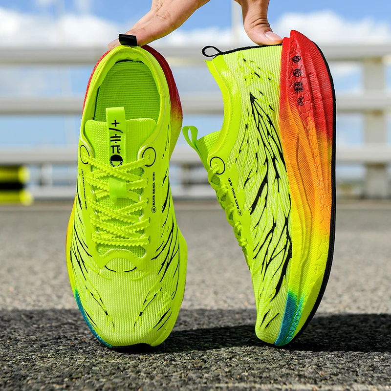 جديد لينة وحيد توسيد الرجال احذية الجري للنساء عالية الجودة الطريق أحذية للمشي خفيفة مريح أحذية رياضية عاكسة ليلة تشغيل #3