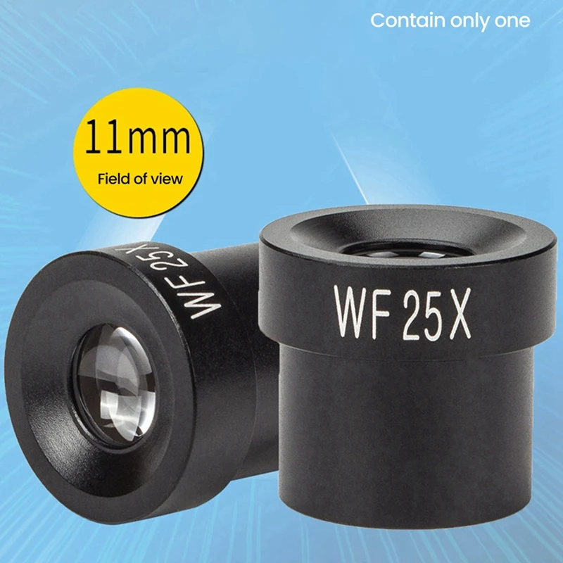 WF25X Microscope Eyepiece 12Mm Wide Field Of View For 23.2Mm Mount Port Biological Microscope