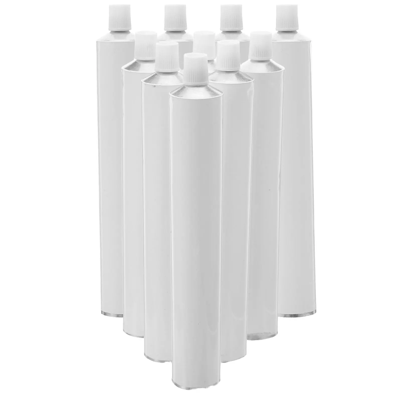 

10Pcs Empty Aluminum Paint Tubes 60Ml White Refillable Art Containers for Traveling Artists Oil Acrylic Watercolor Gouache