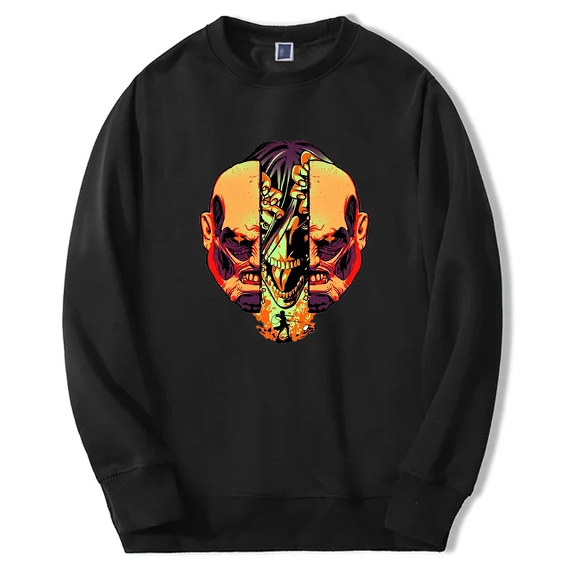 Homens e Mulheres Attack on Titan Hoodie Anime, Levi ackeri Graphic, moletom Harajuku, gola redonda extragrande, moda streetwear, carta impressa