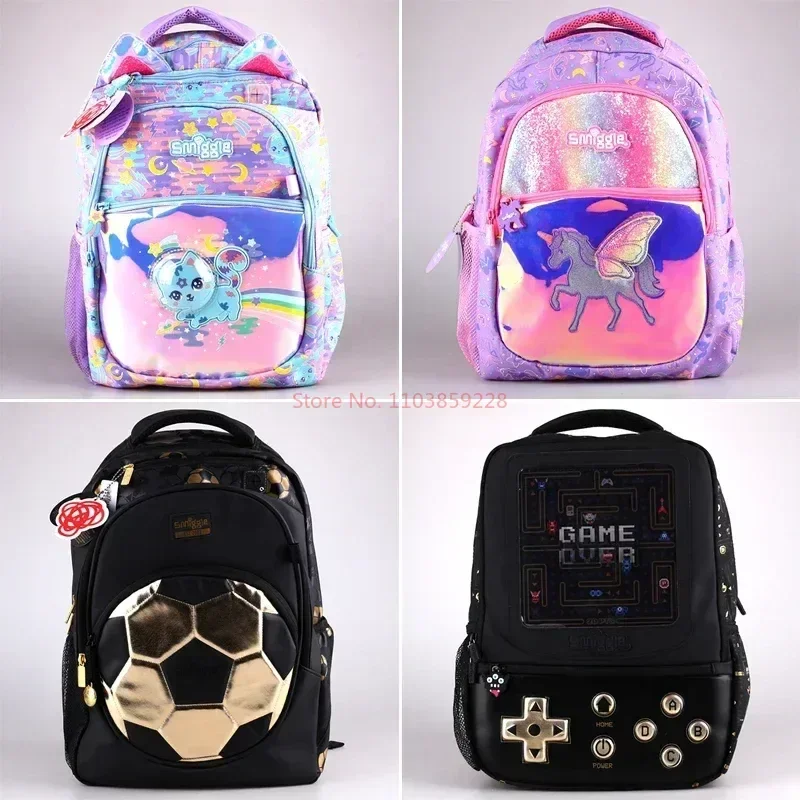 Oryginalna Australia Smiggle New Children Student School Bag Large Capacity Cartoon Double Shoulder Backpack Prezenty urodzinowe dla dzieci