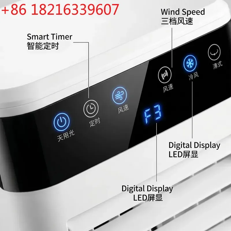 YAO Portable Desktop Air Conditioner Fan with Water Cooling and Humidification for Home Dormitory Office Small Space