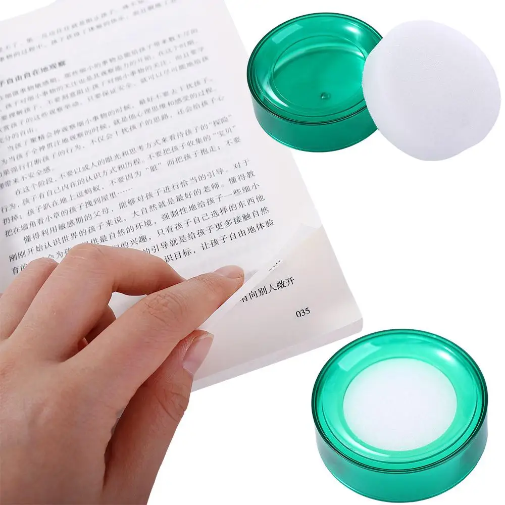 Wet Hand Device Supermarket Treasurer Office Casher Finger Wet Device Round Case Money Counting Tool Finger Wetted Tool