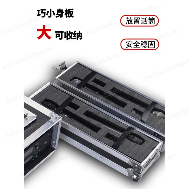 19 inch 1U aluminum alloy rack mounted chassis, 1-2 wireless microphone receivers, professional audio equipment cabinet