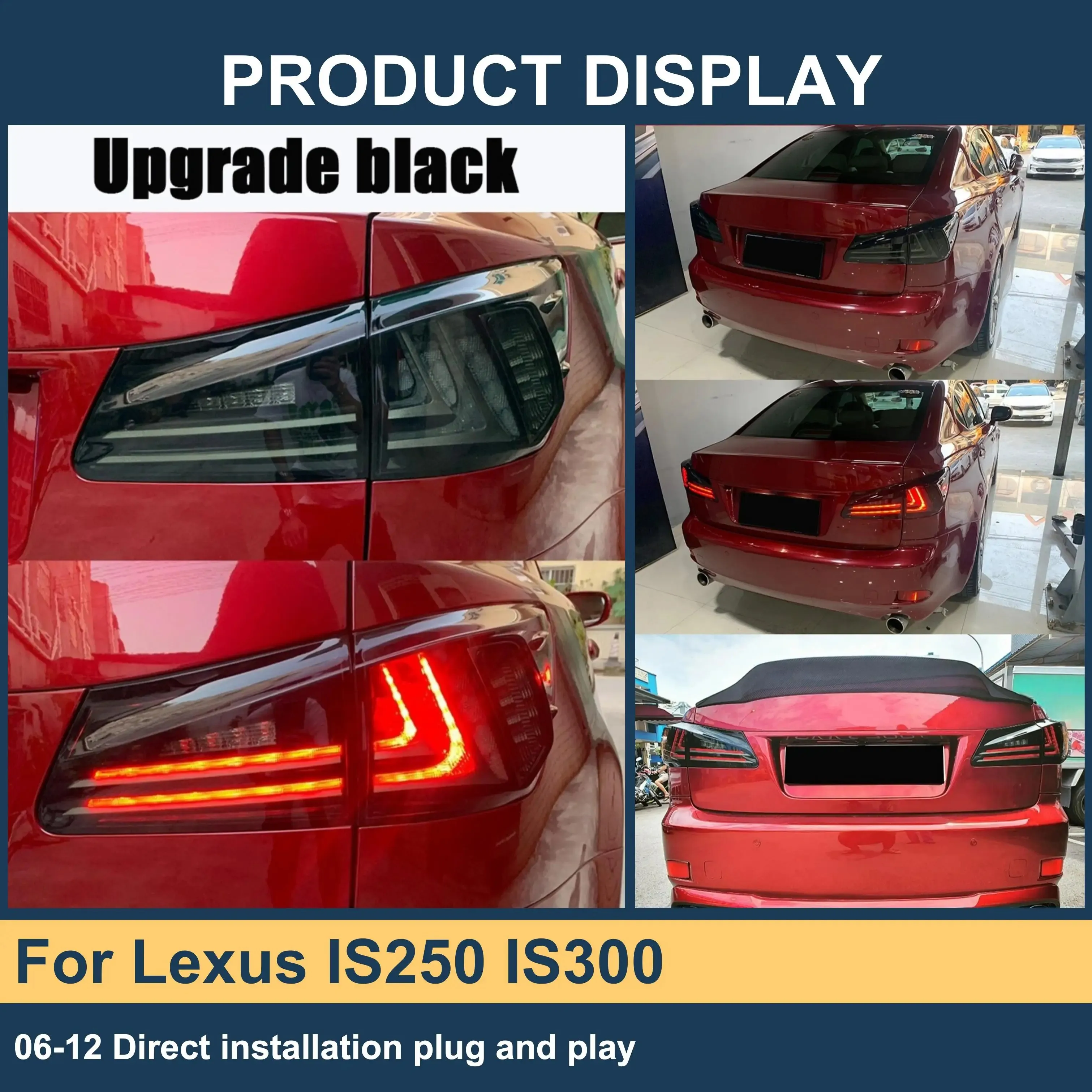 Auto Car Parts Tail Lights For Lexus IS250 IS300 2006-2012 For Lexus IS250 Tail Light