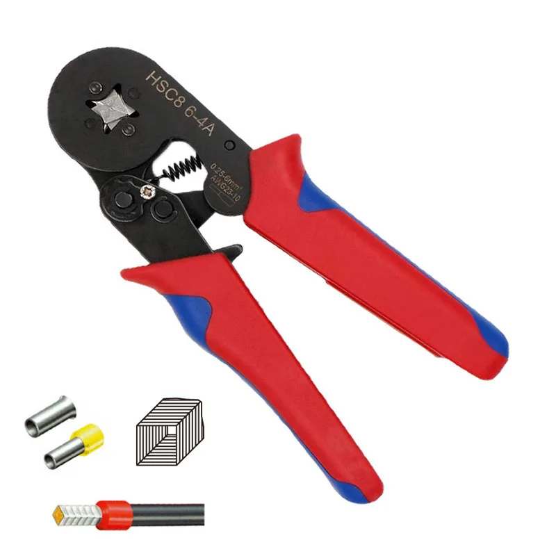 

Ferrule Crimping Tool 0.25-10mm2 24-8AWG wire insulated and non-insutaled Tubular Terminals crimping pliers for Circuit Repair