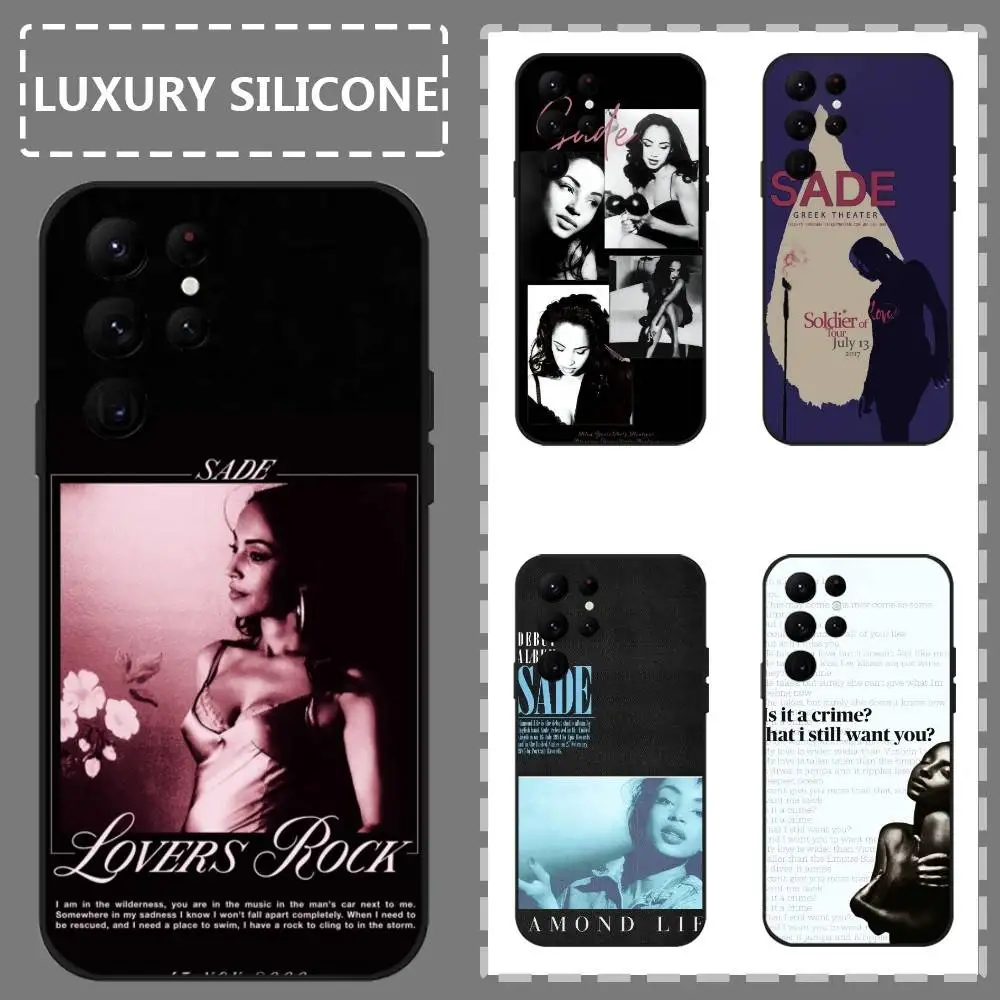 

S-Sade Adu Love D-Deluxe Phone Case For Samsung Galaxy S24 Ultra S22 S23 Ultra S21 S20 5G Protective Silicone TPU Soft Funda