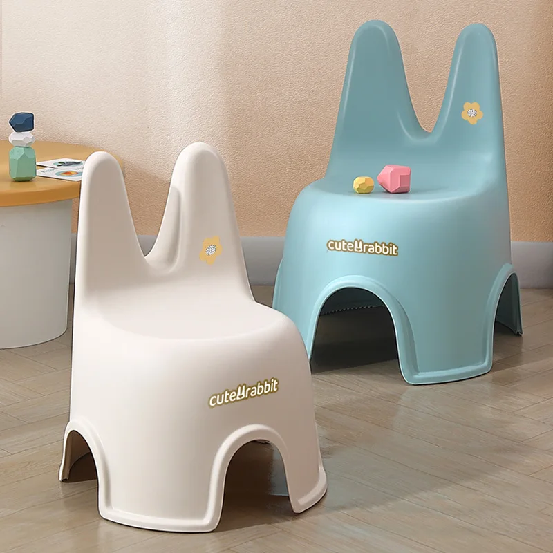 

Children's Cartoon Chair Thickened Antislip Bench For Home Living Room Children's Reading Graffiti Seats Plastic Backrest Chair