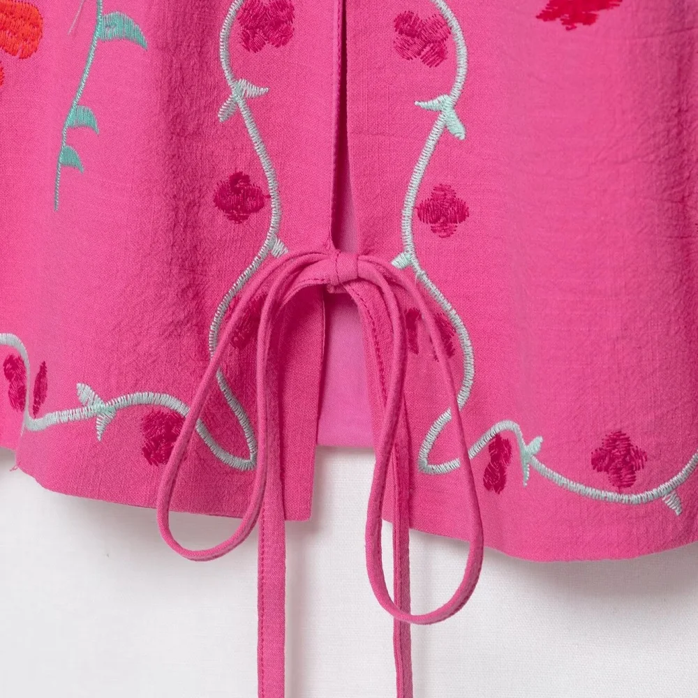 UNIZERA 2025 nouveau produit femmes décontracté mode élégant Design européen et américain brodé Cardigan sangle manteau