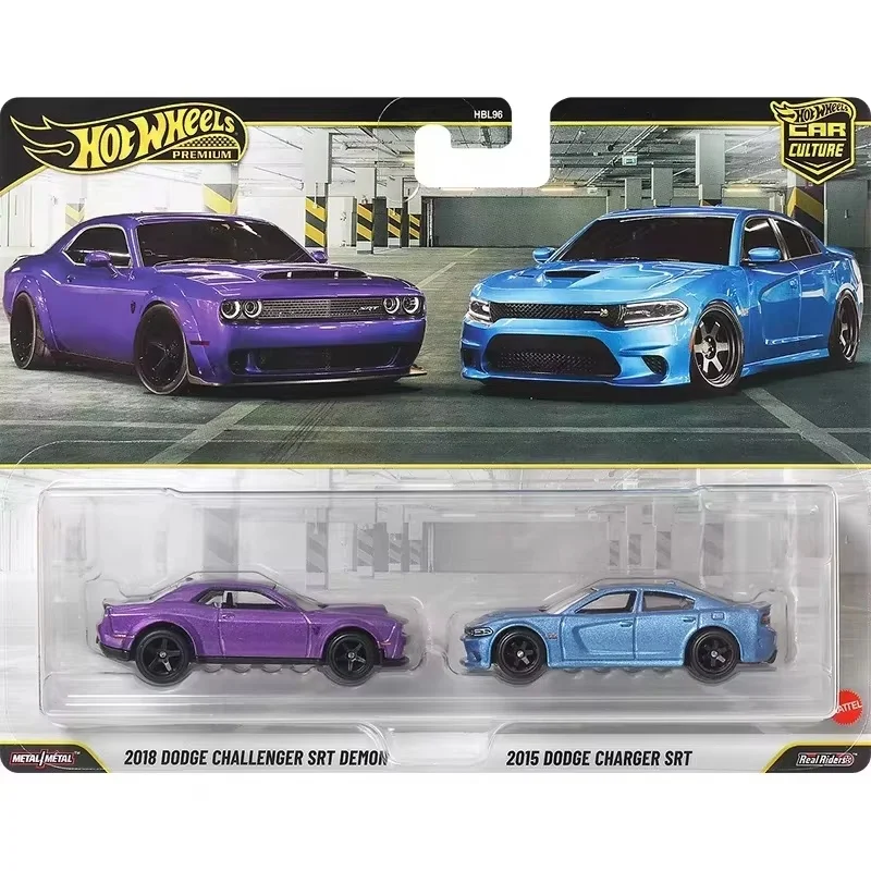 Genuine Hot Wheels Dual Car Set Hbl95 Die Cast Model Car Collection Toy Car Culture Series Decoration Boy Birthday Surprise Gift