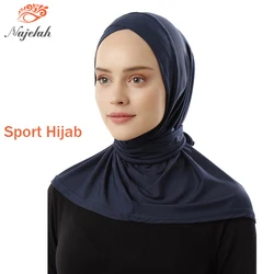 Musulmano Modal Sport Hijab Abaya sciarpa Hijab per donna Abaya donna Jersey turbanti turbante islamico avvolgere la testa scialle di seta istantaneo