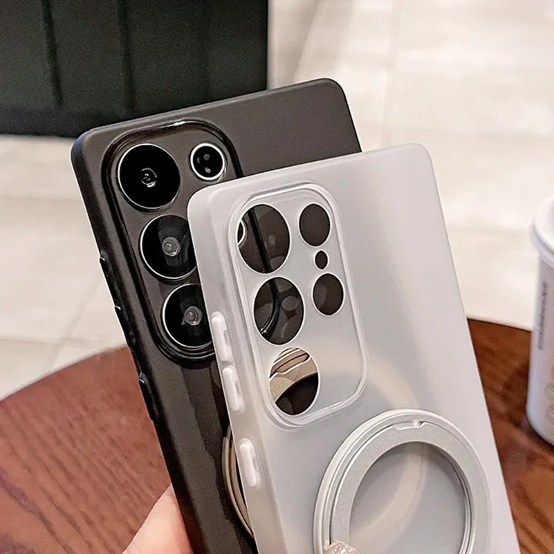 S25Ultra حالات رقيقة جدا سليم ماتي Magsafe حافظة لهاتف سامسونج جالاكسي S24 23 S25 S21 S22 نوت 20 الترا S25 زائد غطاء قوس