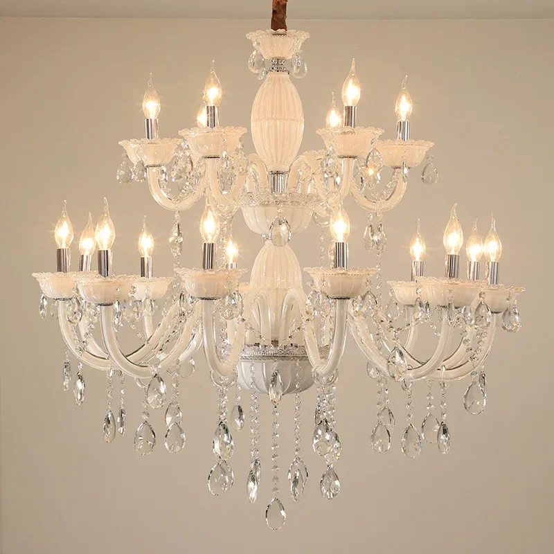 

GHJUYIOL European crystal chandelier, simple and modern living room light, bedroom, dining room, study light, creative home clot