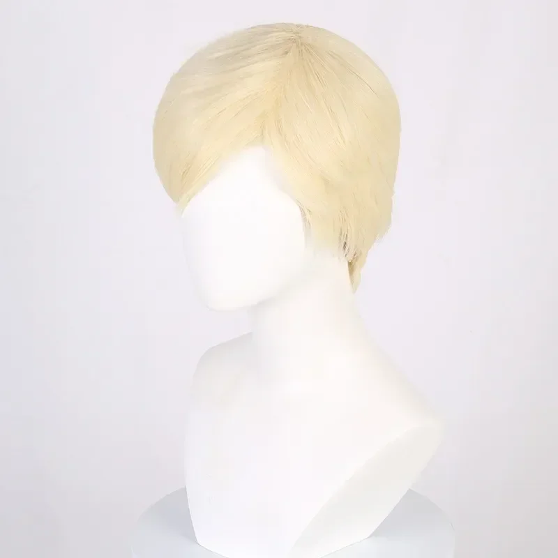 Heißer Film Ken Barbie Cosplay Perücke kurze blonde Perücken für Ken Halloween Kostüm