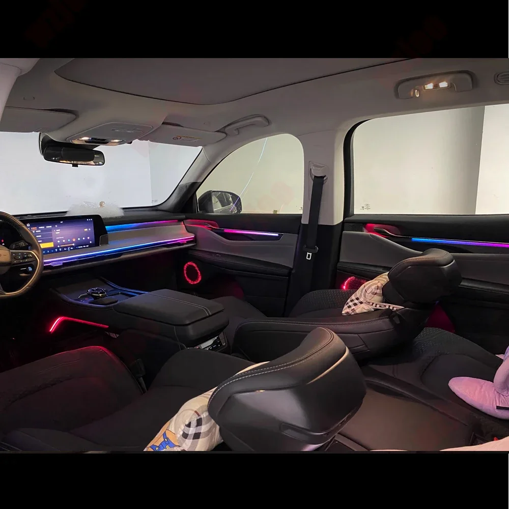 For Ford Edge 2023-2025 64Colours LED Ambient Light Decorative Atmosphere  Screen/APP Control Through Central LED Strips - view 6