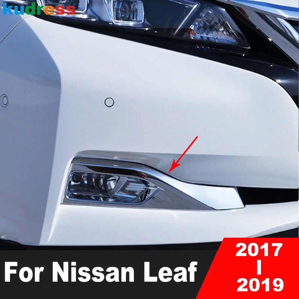 

Накладка на переднюю противотуманную фару для Nissan Leaf 2017 2018 2019, хромированная внешняя противотуманная фара автомобиля, накладка на рамку, аксессуары
