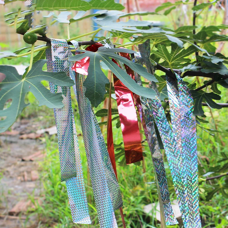 Double Side Reflective Laser Bird Scare Tape Keep Birds Away Bird Deterrent Tape Farm Orchard Deter Pigeonsflash Tape Decorate