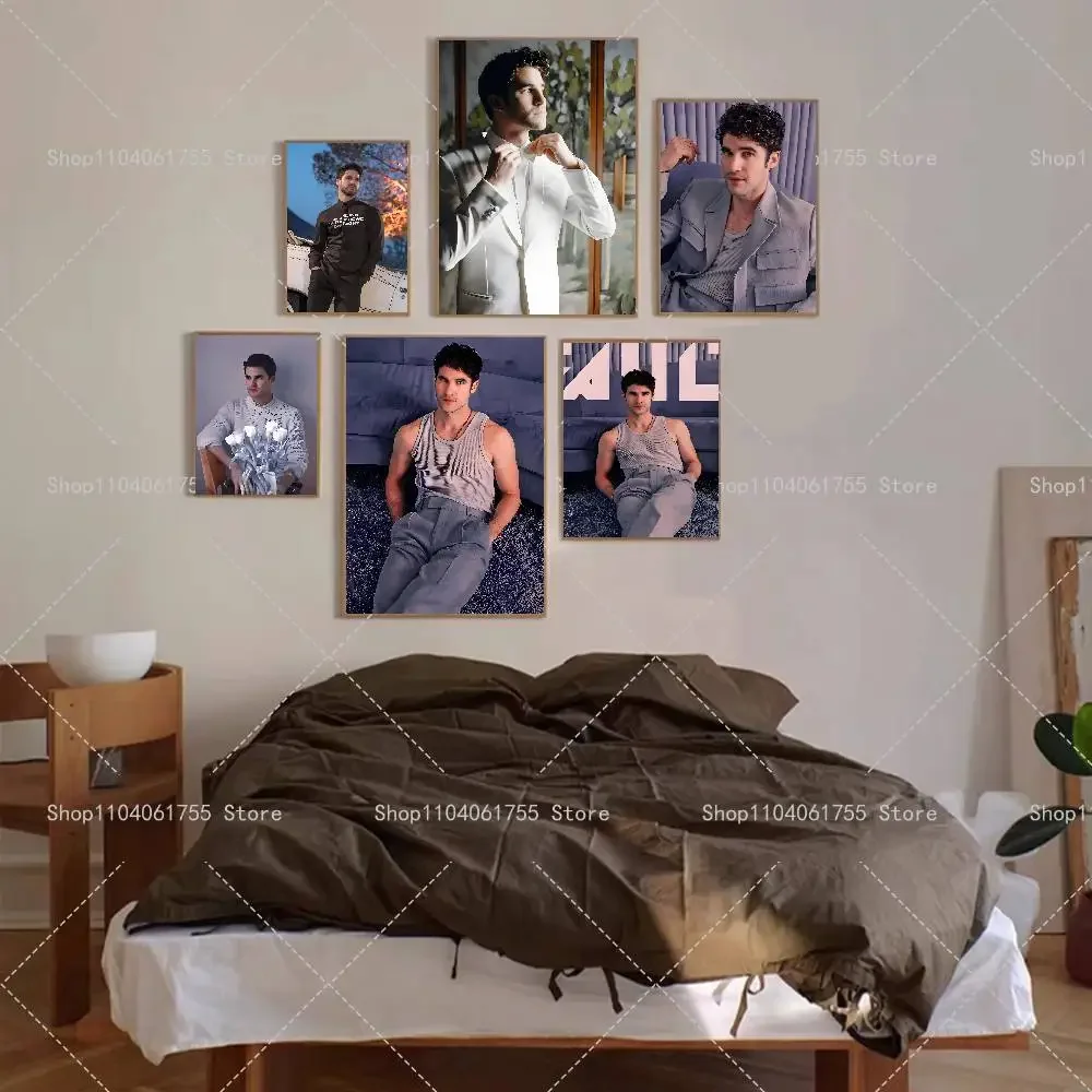Actor Singer Darren Criss Poster Self-adhesive Art Waterproof Paper Sticker Room Wall Decor