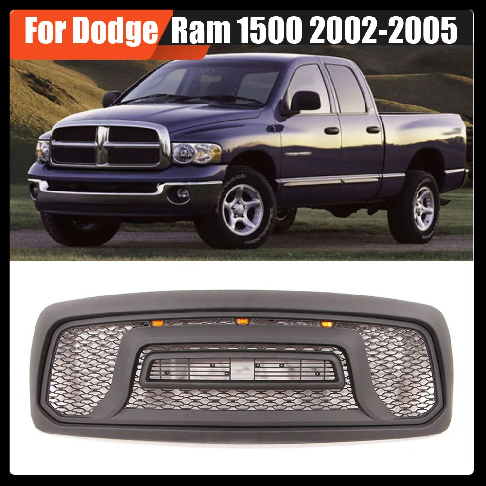 

Modified Radiator Trims Cover Racing Grill Grills Hood Mesh Front Grille Upper Bumper Grilles For Dodge Ram 1500 2002-2005
