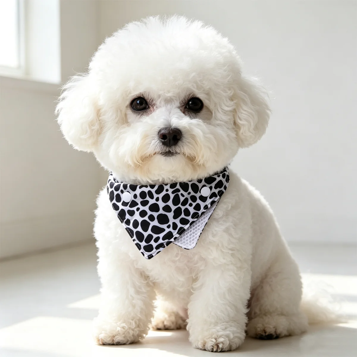 Adjustable Pet Triangle Bib Button‑Fastened Neck Scarf Stylish Plaid Leopard Print Kerchief For Daily Wear Accessory