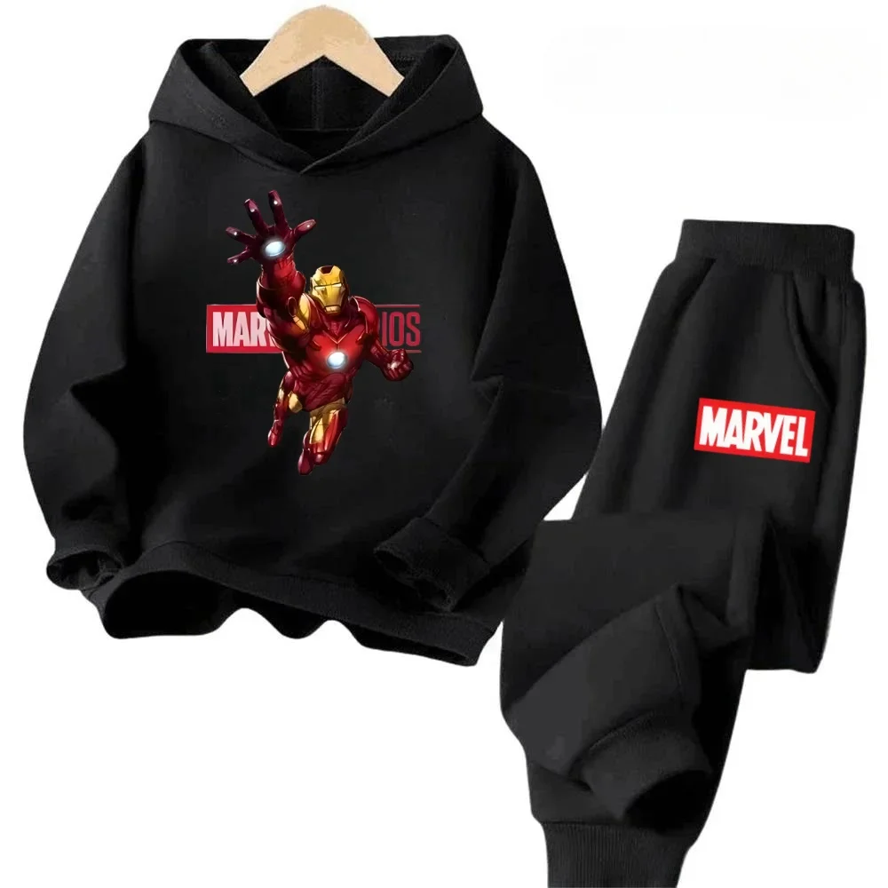 

Kids Marvel Super Hero Hoodie Set 2PCS Long Sleeve Hooded Sweatshirt Pants Casual Fashion Warm Outfit Suit