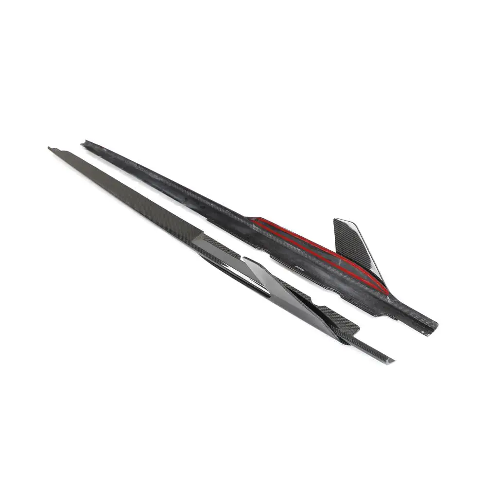 2019-2023 Dry Carbon Finer Capristo Style Side Skirt Rocker Panels For R8 Coupe Dry Carbon Side Skirt