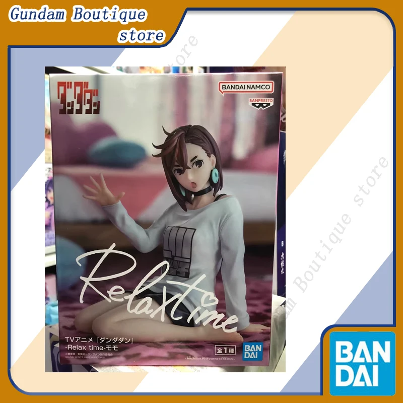 バンダイ本物のバンプレストリラックスタイムダンダダン綾瀬モモアニメアクションフィギュアコレクタブルモデルおもちゃ装飾品ギフト子供