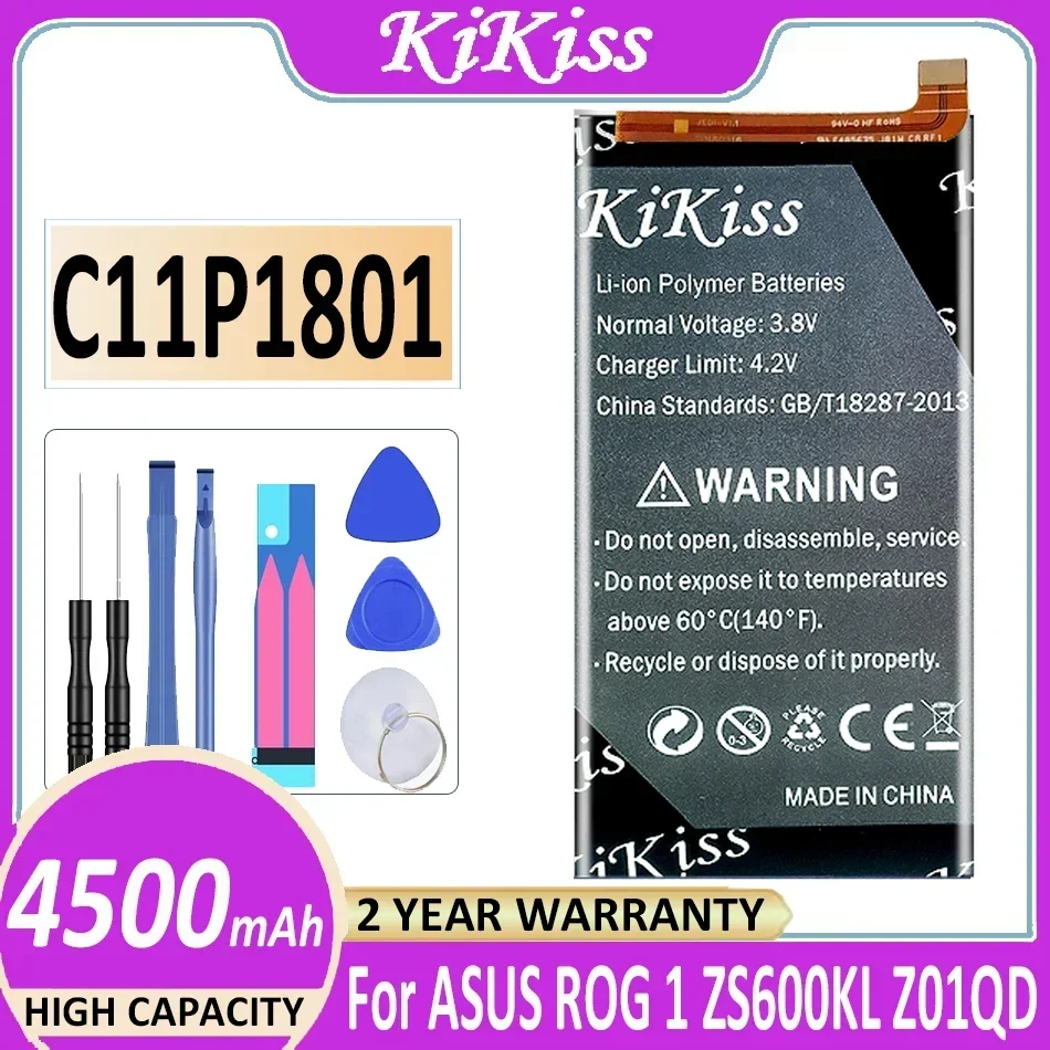 

Аккумулятор для телефона 4500 мАч C11P1801 для ASUS ZS600KL Z01QD ROG 1 Game ZS600KL Z01QD, игровой аккумулятор + Бесплатные инструменты