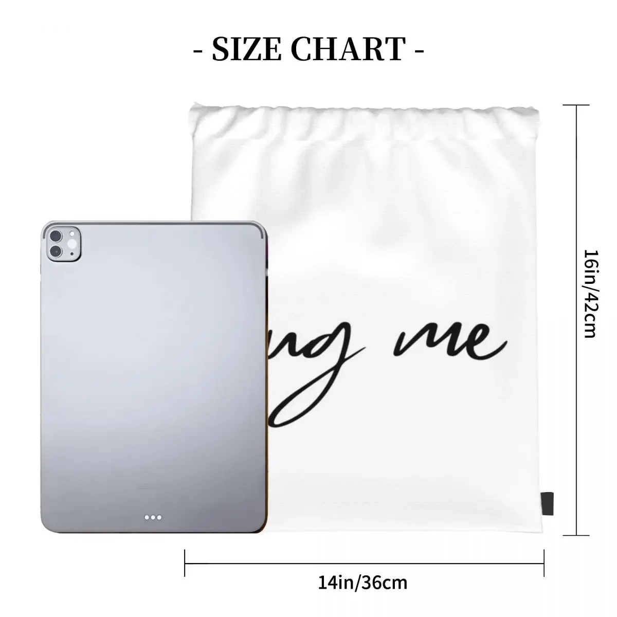 Hug Me - Inspirational Quote Backpacks Portable Drawstring Bags Drawstring Bundle Pocket Sports Bag BookBag For Travel School