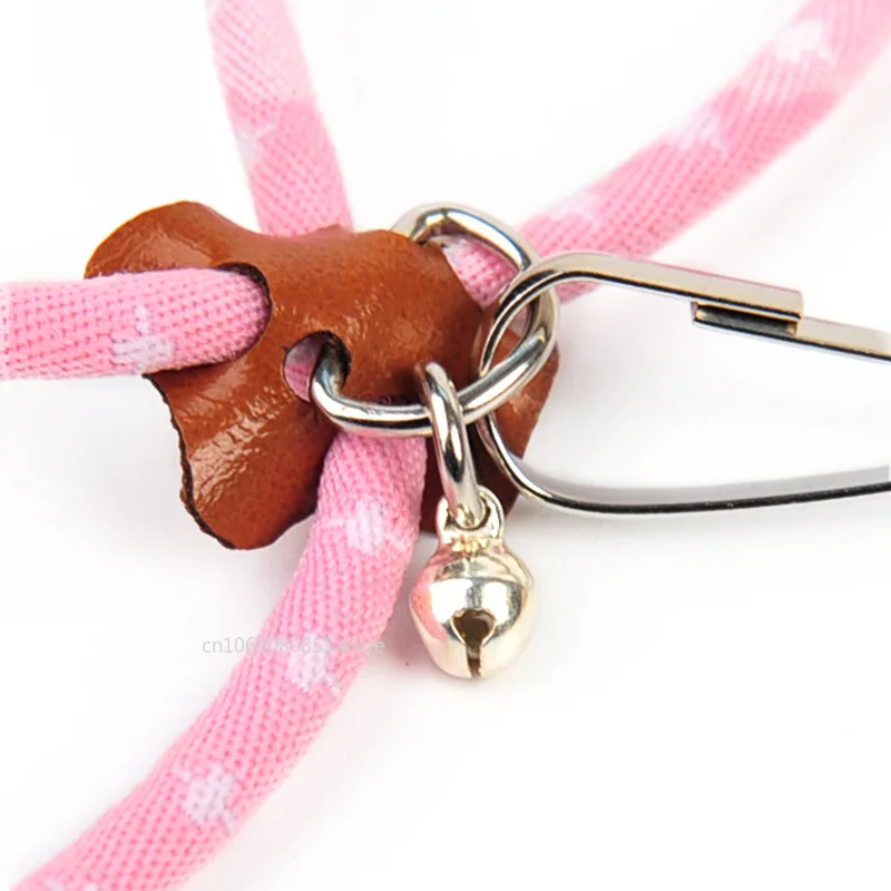 Lovely Hamster Collars Adjustable Small Pet Rat Mouse Harness Rope with Bell Guinea Pig Ferret Finder Lead Leash Accessories