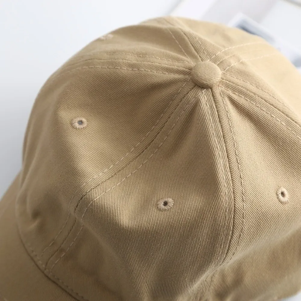 Classic Short Brim Baseball Cap Solid Color Soft Top Dad Hat Unisex Design Cotton Material Sun Visor Hat Outdoor Activities
