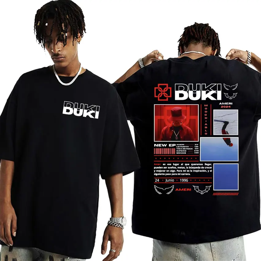 Rapper Duki Ameri 2024 Tour Graphic T Shirts for Men Women Casual 100% Cotton High Quality T Shirt Harajuku Hip Hop Punk T-shirt