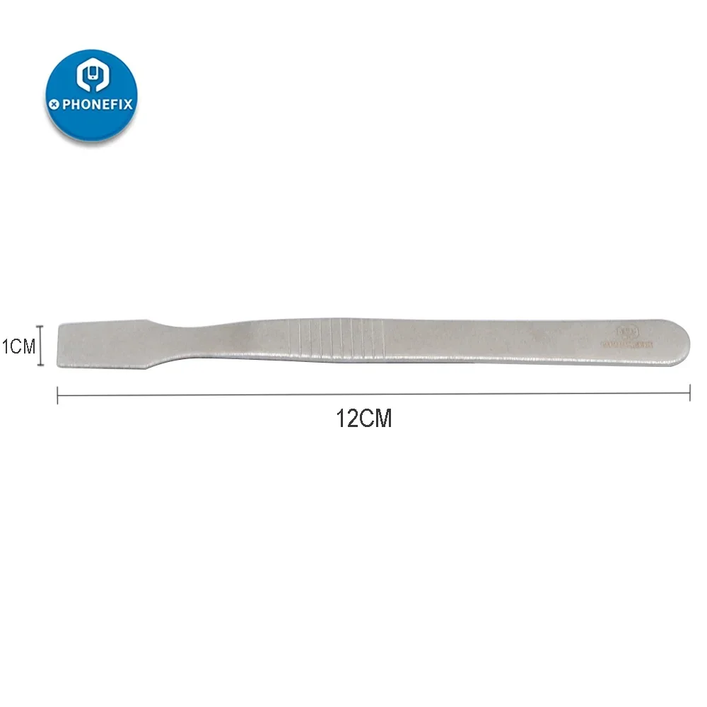 PHONEFIX-raspador de pasta de soldadura, Spudger de Metal BGA, pasta térmica, cuchillo de acero inoxidable para reparación de soldadura, juego de herramientas manuales