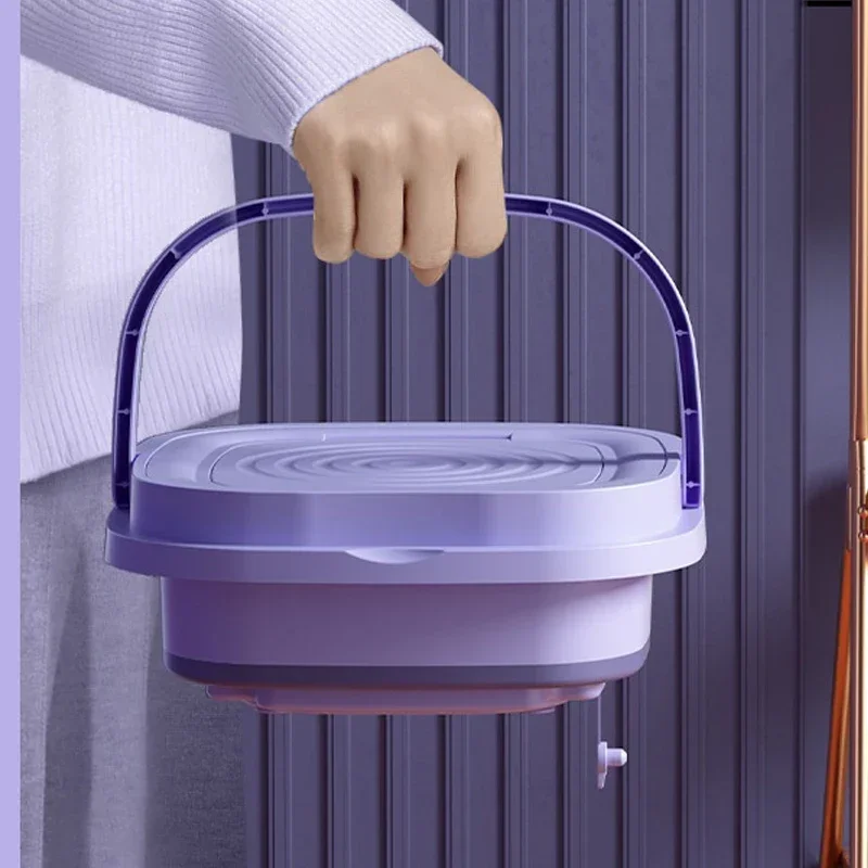 Portable Small Folding Washing Machine Bucket for Clothes Socks Underwear Cleaning Washer Portable Small Travel Washing Machine